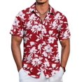 thumbnail image 3 of Hawaiian Shirt for Men Short Sleeve Floral Button Down Shirt Tropical Casual Summer Beach Shirts, 3 of 3