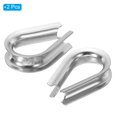 thumbnail image 3 of uxcell 12mm 1/2 Inch Wire Rope Thimble 2Pcs Cable Thimbles 304 Stainless Steel for Boat, 3 of 6