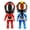 Red+blue, variant on Mini Mo-to Helmet Heroes Transforming Action Figure with Hidden Racer, Articulated Robot Motorcycle Helmet Ornament for Desk Decor, Creative Gift for Biker and Motorcycle Enthusiasts