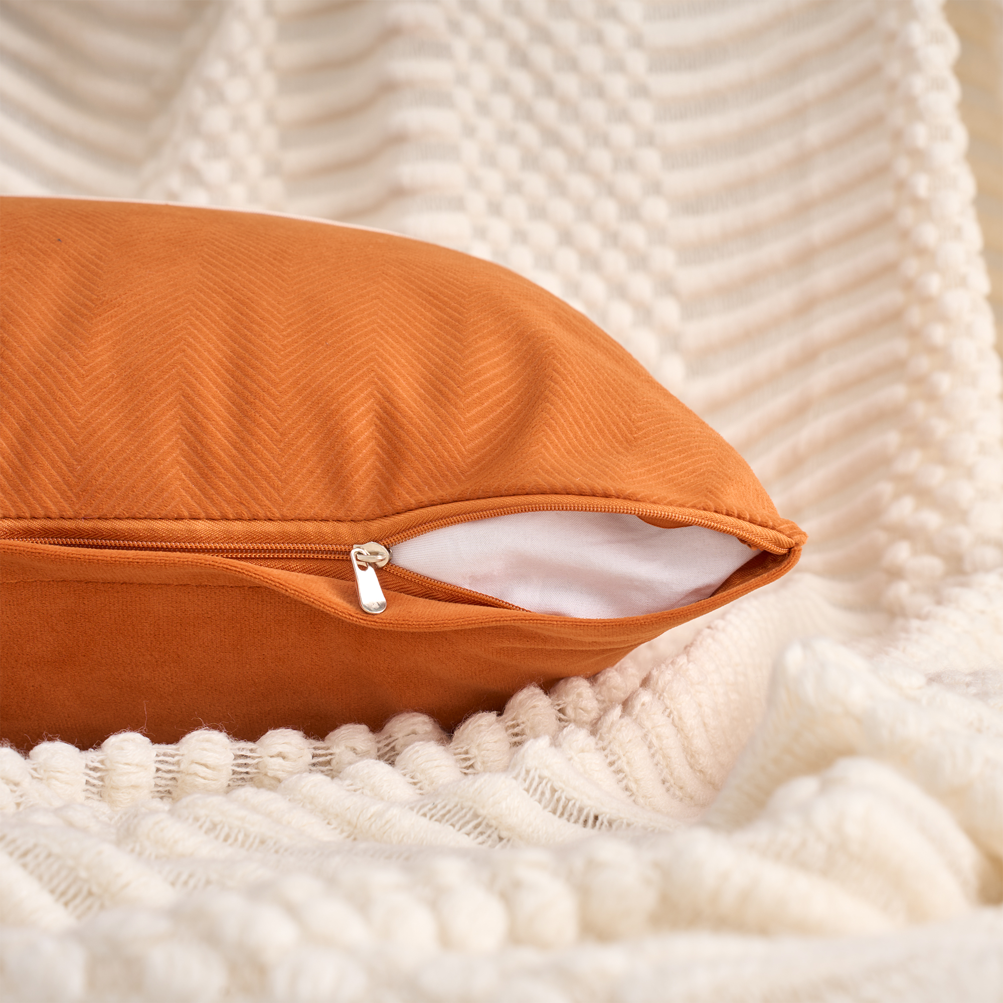 Unique Bargains Set of 2 Soft Throw Pillow Covers with Cute Embroidery Orange