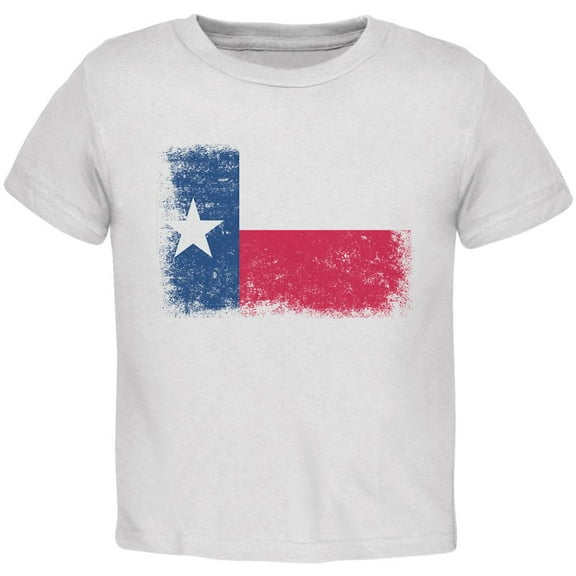 Born and Raised Texas State Flag Toddler T Shirt White 3T