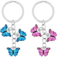 thumbnail image 3 of 2Pcs Butterfly Keyrings For Women, Cute Keychain Girly Butterfly Keyring For Girls,for Key Bag Purse Accessories, 3 of 5