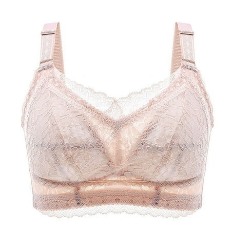 Ramiter Lingerie for Women Plus Size Women Lace Beauty Back Wrap Chest Tube Top Sports Yoga Antiglare Seamless Bottoming Underwear 40/90 Pink
