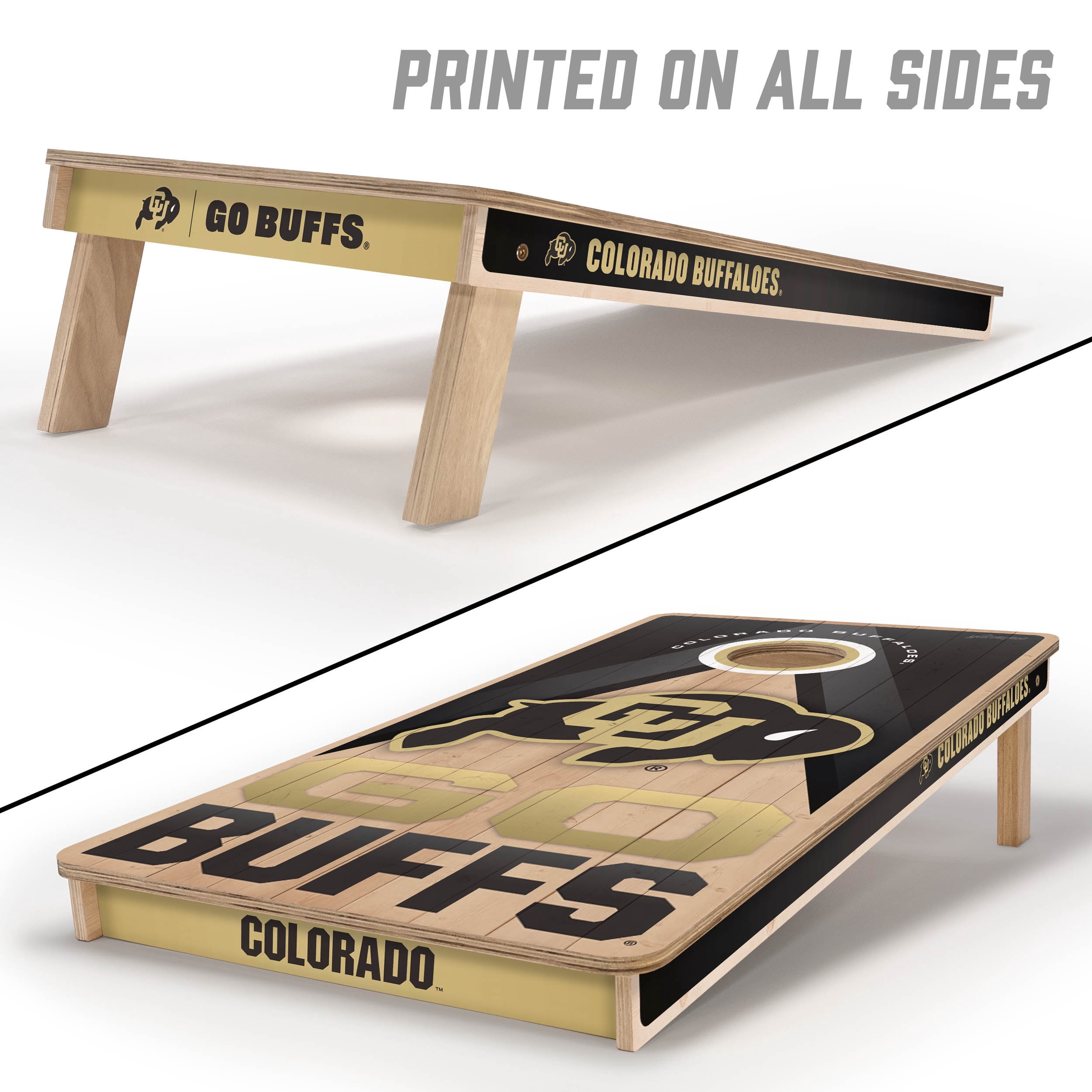 YouTheFan NCAA Colorado Buffaloes 2X4 Slogan Series Cornhole NO BAGS