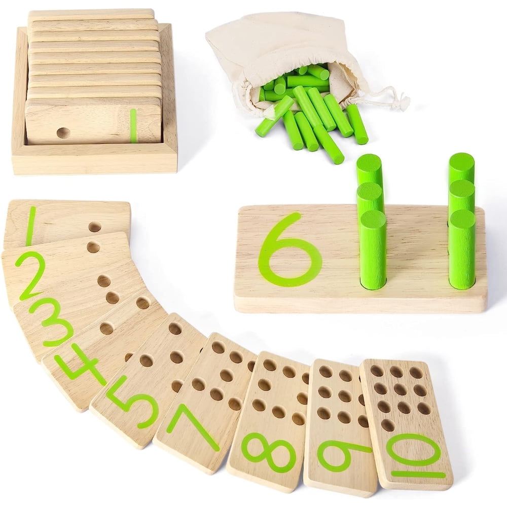 PEACNNG Montessori Toys, Peg Board Toddler Toys, Counting Wooden Toys ...