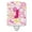 Multicolor, variant on Letter J Flowers and Butterflies Pink Ceramic Night Light