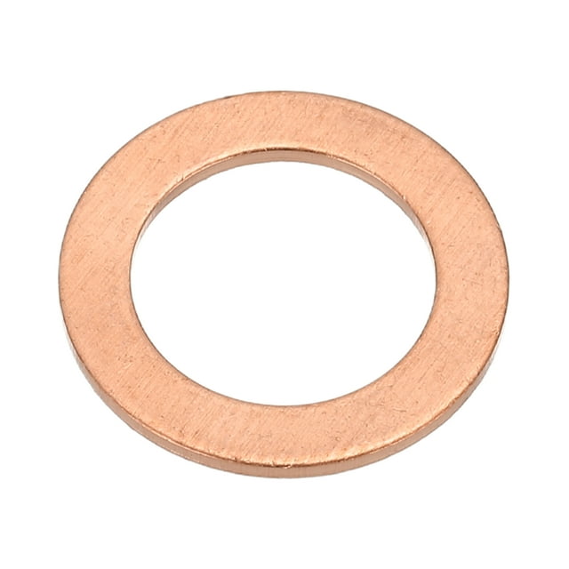 Uxcell M12x18x1mm Flat Washers, 25PCS Copper Automotive Drain Plug Gaskets, Purple