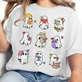 thumbnail image 3 of T-Shirt de Lecture Mignon pour Dames d'Halloween, Manches Courtes, Décontracté, Intéressant, Généreux, 3 of 5