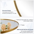 thumbnail image 4 of ANDY STAR Brushed Gold Bathroom Mirror, 48 x 30 Inch Oval Vanity Mirror, Brushed Brass Mirror for Wall in Stainless Steel Metal Frame 1" Deep Wall Mounted Horizontal/Vertical, 4 of 6