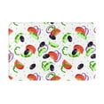 Bathroom Rugs Non Slip Washable, Tomato Eggplant Cucumber Water