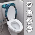 thumbnail image 3 of HELLHERO Shark Pattern Fits All Toilet Shapes Adjustable Elastic Bottom Elastic Fabric Bathroom Seat Covers Bathroom Home Elastic Installation Easy to Clean, 3 of 8