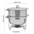thumbnail image 2 of Chafing Dish Round Stainless Steel 13.5 Litre Soup Pot Food Warmer Hot Pot for Celebrations, Parties, Catering, Buffets, 2 of 12