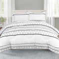 thumbnail image 2 of Shatex Full Size Comforter 3 Piece All Season Bedding White Comforter Full – Striped Ultra Soft 100% Microfiber Polyester – Black and White Full Size Comforter Set for Women with 2 Pillow Shams, 2 of 7