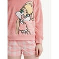 thumbnail image 3 of Looney Tunes X Justice Girls Long Sleeve Sleep Top and Shorts, 2-Piece, Sizes 5-18, 3 of 4