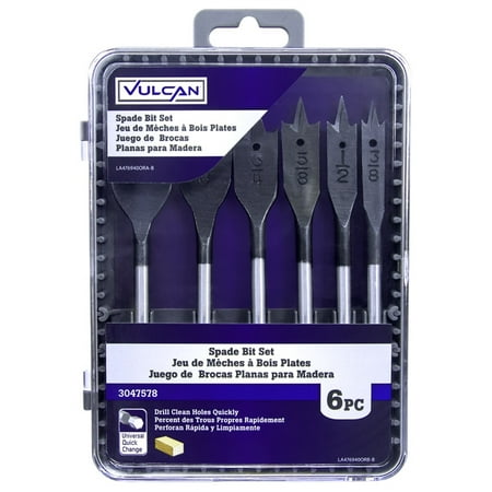 

Vulcan Wood Spade Spade Bit Set 3/8 - 1 In Range 6 Pieces