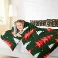 thumbnail image 4 of jejeloiu Christmas Tree Bedding Comforter Set,Merry Xmas Theme Twin Comforter Sets,Green Red White Bedding Set,Luxury Bedroom Decor Reversible,2-Piece, 4 of 8