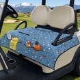 thumbnail image 2 of COEQINE All-Season Golf Cart Seat Protection, 4 Pockets Quilted Cover with Handle, Folds Like a Tote for Carry, Universal Fits Most 2-Seater Carts, Skeleton Cowboy Golf Blue, 2 of 8