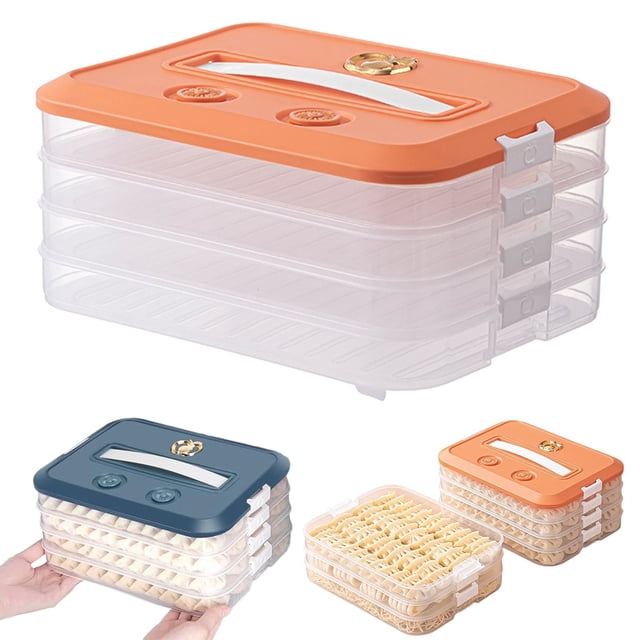 Storage Containers Plastic Cookie Containers Stackable Cookie Dumpling Storage Box Containers with Lids Airtight Food Storage Boxes Food Containers Food Storage Containers Meal Prep Freezer Storage