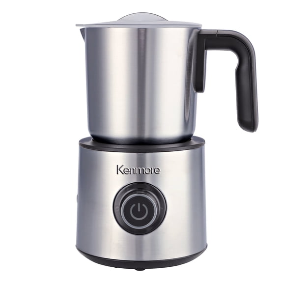 Kenmore Automatic Milk Frother & Steamer | 4-in-1 Hot & Cold Foam Maker | 16oz Detachable Milk Pitcher | Quiet Electric Milk Warmer | Coffee Latte Cappuccino Macchiato Hot Chocolate | Stainless Steel