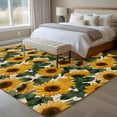 thumbnail image 4 of Sunflower Area Rugs 5'x7', Small Throw Rugs for Laundry Room Playroom, Summer Floral Botanical Watercolor Yellow Green Indoor Outdoor Rug Non-Slip Low Pile Carpet Runner Reversible Floor Mats, 4 of 8