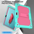 thumbnail image 4 of FIEWESEY Case for Pritom M10 /quntiCO Y10 /Digiland DL1036 /Voger priorpad X100 /VUCATIMES N10/Gateway 10.1 HD Tab Case with Stand Rubber Hybrid Come with 9H Tempered Glass Film (Green/Pink/2 PCS), 4 of 4