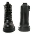 thumbnail image 3 of DADAWEN Boys Girls Combat Boots Toddler Ankle Boots Black Size 10, 3 of 6