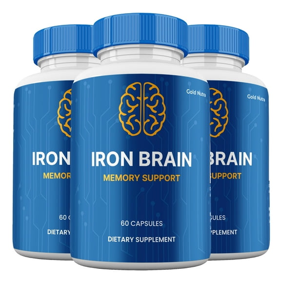 Iron Brain Capsules, Maximum Strength Pills Cognitive and Brain, IronBrain Supplement for Neuro Health (3 Pack)