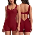 thumbnail image 1 of iHPH7 Combinaisons Gainantes pour Femmes, Justaucorps pour Femmes Contrôle du Ventre, Justaucorps de Compression pour Femmes, Combinaison d'Entraînement, Justaucorps Dos Nu, Rouge P, 1 of 5