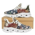 thumbnail image 1 of Zapatillas de running para mujer con estampado de mariposas y bandera de EE. UU., resistentes al desgaste, con amortiguación para exteriores, ligeras, con cordones, 1 of 6