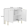 thumbnail image 4 of Boyel Living Sideboard Buffet Cabinets, 2-Door Cabinet Storage Media Accent Buffet Sideboard Storage Cabinet(White), 4 of 6