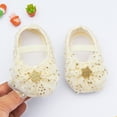 thumbnail image 3 of Newborn Baby Girl Princess Star Net Yarn Bowknot Soft Sole Cloth Crib Shoes Infant Wedding Dress Flat Shoes 0-18 Months, 3 of 9