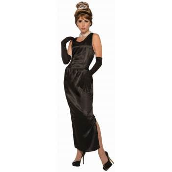 Womens Breakfast At Tiffany'S Gown W/Gloves Costume Halloween Costume Accessory