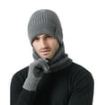 thumbnail image 1 of CSChome Hat Scarf Gloves Set Winter Hat Scarf Set - Unisex Thick Warm Elastic Non-Slip Touch Screen Cozy Windproof, 1 of 7