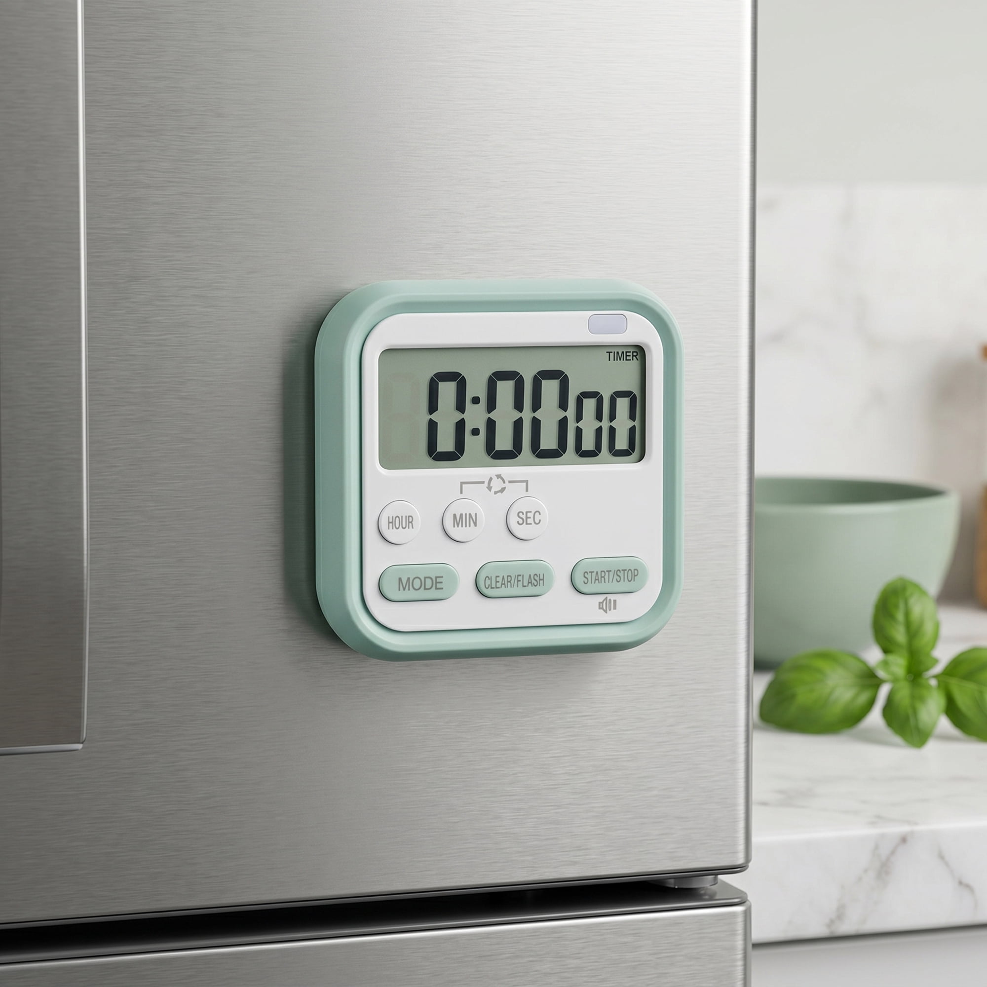 Unique Bargains Timer with Loud Alarm and Magnetic Backing for Classroom Green