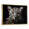 thumbnail image 2 of Designart "Nightwatcher Of The Majestic Leopard" Animals Leopard Floater Framed Canvas Wall Art, 2 of 5