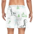 thumbnail image 2 of Men's Quick Dry Casual Beach Shorts Cute Giraffe Pattern with Pockets, Lightweight Swim Trunks for Surfing Gym, 2 of 9
