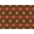 thumbnail image 1 of Ahgly Tapis Rectangulaire Lavable en Machine Intérieur Rouge Safran, 6 Pieds x 9 Pieds, 1 of 7