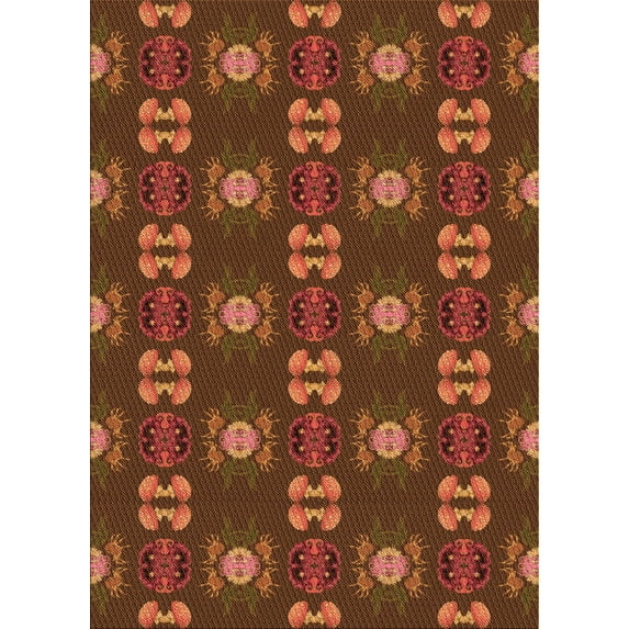 Ahgly Company Machine Washable Indoor Rectangle Transitional Saffron Red Area Rugs, 5' x 8'