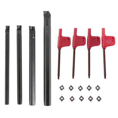

4 Set Of 7/8/10/12Mm Sclcr Lathe Boring Bar Tool Holder+10Pcs Ccmt 0602 Inserts