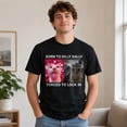 thumbnail image 2 of Funny Cat Graphic T-Shirt, Born to Dilly Dally Unisex Classic Tee, 2 of 9