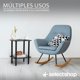 thumbnail image 5 of Mesa Centro Minimalista Madera Lateral Doble Repisa 40cm Gris, 5 of 6