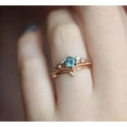 thumbnail image 2 of Women Rose Gold Plated Ring Alloy Band With Artificial Gemstones Jewelry For Everyday Anniversary Gift Classic, 2 of 5
