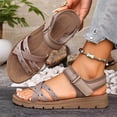 thumbnail image 5 of Rotm Sexy Shoes for Women Women's Platform Wedge Heel Sandals - Open-Toe Adjustable Elastic Strappy, Comfortable Insole Khaki,6, 5 of 6