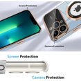 thumbnail image 5 of for Phone 13 Pro Max Case Magnetic Plating Case, 【Support for Magsafe】 Wide Lens Camera Protection Luxury Back Cover with Screen Protector Shockproof Electroplating Cover for Girls Women -Blue, 5 of 12