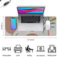 thumbnail image 5 of Long Mouse Pads for Desk,Orange Boho Geometric and Plant (2) Desk Mats on Top Of Desks, Desk Mouse Pad Extra Large with 3mm Non-Slip Base and Stitched Edge for Gaming,Work,Home 31.5"x11.8", 5 of 5