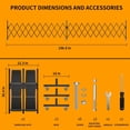 thumbnail image 2 of Expandable Barricade Gate,200"Metal Safety Barrier Gate with Casters,Accordion Garden Yard Outdoor Indoor Fence Folding Security Dog Gates Wall Mount,Black, Large, 2 of 6