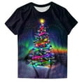 thumbnail image 6 of Kedxroy Christmas Shirts for Women Funny Short Sleeve Xmas Tshirt Casual Cute Holiday Graphic Tee Tops(Green,XL), 6 of 6