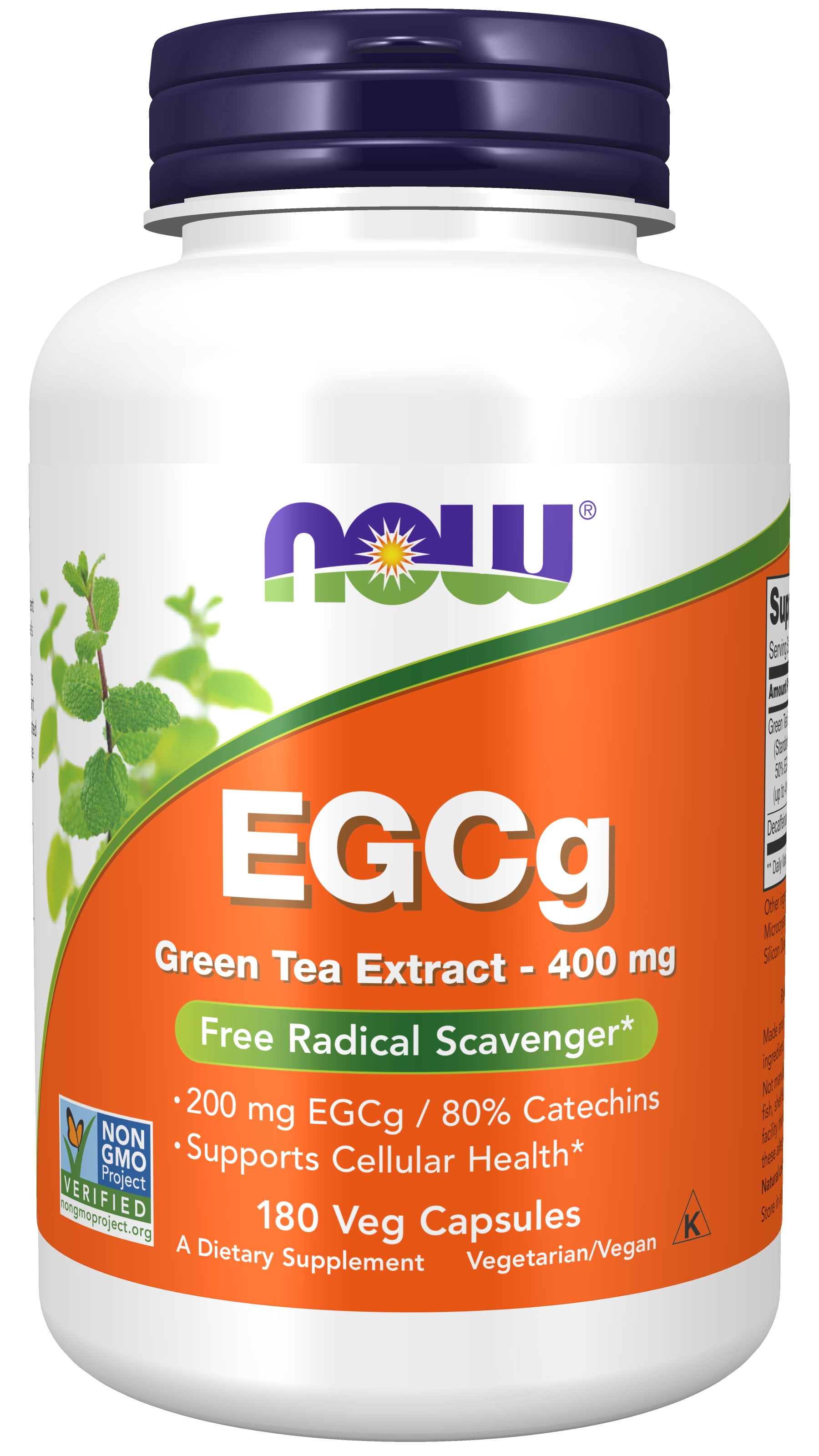 NOW Supplements, EGCg Green Tea Extract 400 mg, Free Radical Scavenger