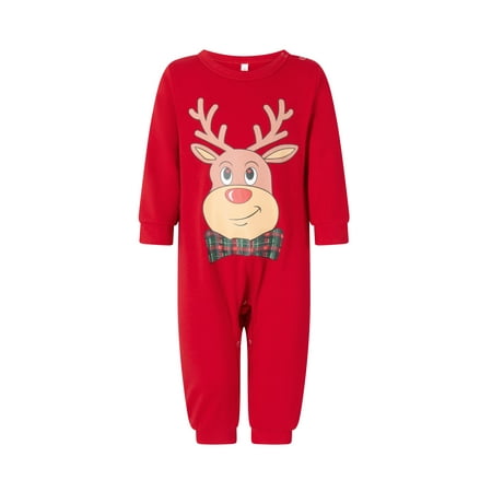 

Family Matching Christmas Pajamas Set Deer Head Tops Plaid Print Pants Holiday Pajamas Sleepwear Dad Mom Kids PJs