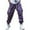 Purple, variant on Men's Casual Pants Men Elastic Waist Jogger Sport Pants Drawstring Sports Trousers Purple XL